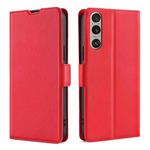 For Sony Xperia 1 VI Ultra-thin Voltage Side Buckle Horizontal Flip Leather Phone Case(Red)