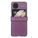 For vivo X Flip Hinge Plush PC Phone Case(Purple)