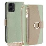 For Motorola Moto G24 4G Crossbody Litchi Texture Leather Phone Case(Green)