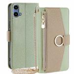 For Motorola Moto G34 5G Crossbody Litchi Texture Leather Phone Case(Green)