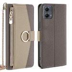 For Motorola Edge 5G 2024 Crossbody Litchi Texture Leather Phone Case(Grey)