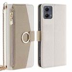 For Motorola Edge 5G 2024 Crossbody Litchi Texture Leather Phone Case(White)