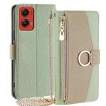 For Motorola Moto G Stylus 5G 2024 Crossbody Litchi Texture Leather Phone Case(Green)