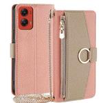 For Motorola Moto G Stylus 5G 2024 Crossbody Litchi Texture Leather Phone Case(Pink)