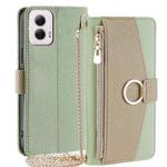 For Motorola Moto G Power 5G 2024 Crossbody Litchi Texture Leather Phone Case(Green)