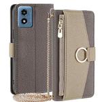 For Motorola Moto G 5G 2024 Crossbody Litchi Texture Leather Phone Case(Grey)