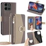 For Motorola Moto G 5G 2025 Crossbody Litchi Texture Leather Phone Case(Grey)