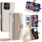 For Motorola Moto G 5G 2025 Crossbody Litchi Texture Leather Phone Case(White)