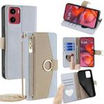 For Motorola Moto G05 Crossbody Litchi Texture Leather Phone Case(Blue)