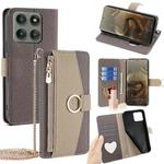 For Motorola Edge 60 Pro 5G Crossbody Litchi Texture Leather Phone Case(Grey)