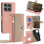 For Motorola Edge 60 Pro 5G Crossbody Litchi Texture Leather Phone Case(Pink)