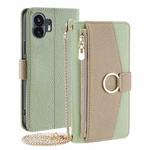 For Nothing Phone 2 Crossbody Litchi Texture Leather Phone Case(Green)