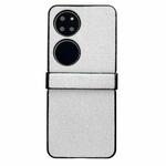 For Huawei P50 Pocket Hinge Plush PC Phone Case(White)