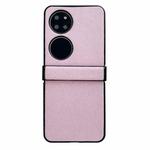 For Huawei P50 Pocket Hinge Plush PC Phone Case(Pink)