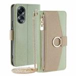 For OPPO A58 4G Crossbody Litchi Texture Leather Phone Case(Green)