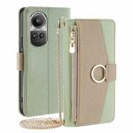 For OPPO Reno10 5G / Pro 5G Global Crossbody Litchi Texture Leather Phone Case(Green)