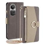 For OPPO Reno10 5G / Pro 5G Global Crossbody Litchi Texture Leather Phone Case(Grey)