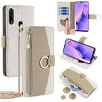 For OPPO A8 / A31 2020 Crossbody Litchi Texture Leather Phone Case(White)