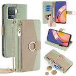 For OPPO F19 Pro / A94 4G / Reno5 F Crossbody Litchi Texture Leather Phone Case(Green)