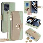 For OPPO Find X5 Pro Crossbody Litchi Texture Leather Phone Case(Green)