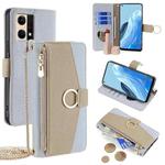 For OPPO Reno7 4G / F21 Pro 4G Crossbody Litchi Texture Leather Phone Case(Blue)