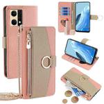 For OPPO Reno7 4G / F21 Pro 4G Crossbody Litchi Texture Leather Phone Case(Pink)