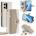 For OPPO Reno7 4G / F21 Pro 4G Crossbody Litchi Texture Leather Phone Case(White)