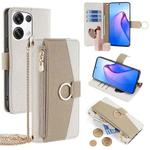 For OPPO Reno8 Pro+ 5G Crossbody Litchi Texture Leather Phone Case(White)