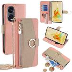 For OPPO Reno8 T 5G / A1 Pro 5G Crossbody Litchi Texture Leather Phone Case(Pink)