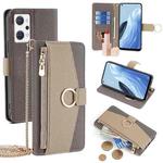 For OPPO Reno7 A JP Version Crossbody Litchi Texture Leather Phone Case(Grey)