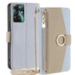 For OPPO Reno11 F 5G Crossbody Litchi Texture Leather Phone Case(Blue)