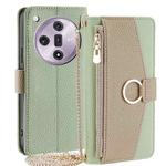 For OPPO Find X7 5G Crossbody Litchi Texture Leather Phone Case(Green)