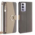 For OPPO A3 Pro 5G India Crossbody Litchi Texture Leather Phone Case(Grey)