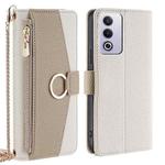 For OPPO A3 Pro 5G India Crossbody Litchi Texture Leather Phone Case(White)