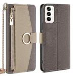 For OPPO Reno12 5G Global Crossbody Litchi Texture Leather Phone Case(Grey)