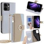 For OPPO Reno13 F 5G / 4G Crossbody Litchi Texture Leather Phone Case(Blue)
