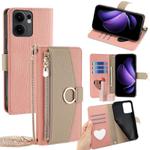 For OPPO Reno13 F 5G / 4G Crossbody Litchi Texture Leather Phone Case(Pink)
