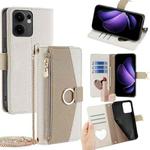 For OPPO Reno13 F 5G / 4G Crossbody Litchi Texture Leather Phone Case(White)