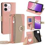 For OPPO A5 Pro 5G Global Crossbody Litchi Texture Leather Phone Case(Pink)