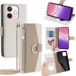 For OPPO A5 Pro 5G Global Crossbody Litchi Texture Leather Phone Case(White)