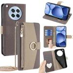 For OPPO Find X8s 5G Crossbody Litchi Texture Leather Phone Case(Grey)