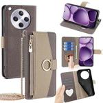 For OPPO Find X8s+ 5G Crossbody Litchi Texture Leather Phone Case(Grey)