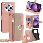 For OPPO Find X8s+ 5G Crossbody Litchi Texture Leather Phone Case(Pink)