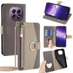 For OPPO A5 5G 2025 Global Crossbody Litchi Texture Leather Phone Case(Grey)