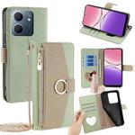 For OPPO A5x 5G Global Crossbody Litchi Texture Leather Phone Case(Green)