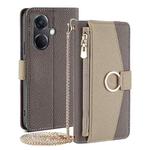 For OnePlus Nord CE3 5G Crossbody Litchi Texture Leather Phone Case(Grey)