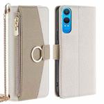 For OnePlus Nord CE 4 Lite 5G Crossbody Litchi Texture Leather Phone Case(White)