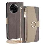 For Realme 11 5G Global / 11x Crossbody Litchi Texture Leather Phone Case(Grey)
