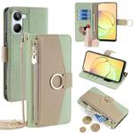 For Realme 10 4G Crossbody Litchi Texture Leather Phone Case(Green)