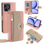 For Realme C53 4G / Narzo N53 4G Crossbody Litchi Texture Leather Phone Case(Pink)